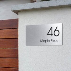 Custom Stainless Steel House Number Plaque
