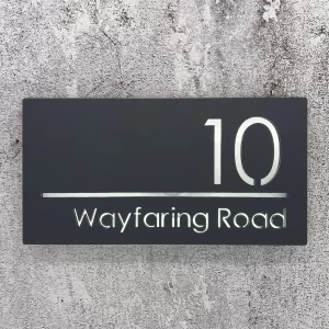 Custom Stainless Steel House Number Plaque